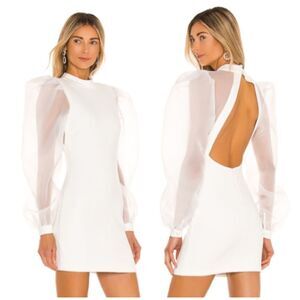 NBD Bao Women's Mini Dress in Ivory (Size S)